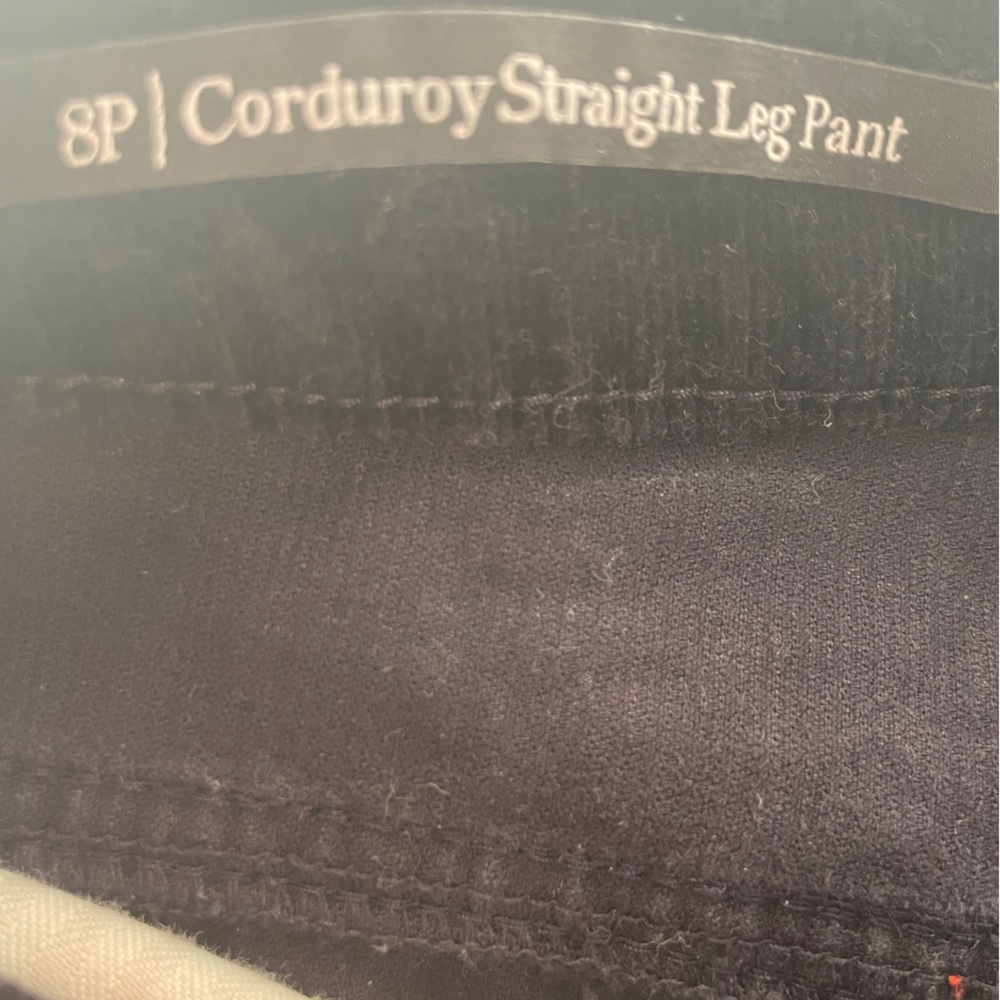Talbots Navy Blue Corduroy High Rise Straight Leg Pants Women’s 8P Academia - Picture 12 of 13